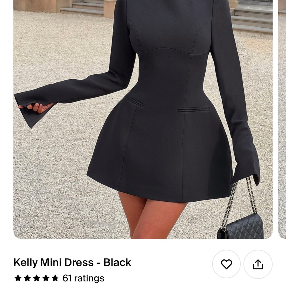 Babyboo Black Kelly Mini Dress - Small